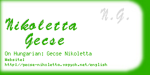 nikoletta gecse business card